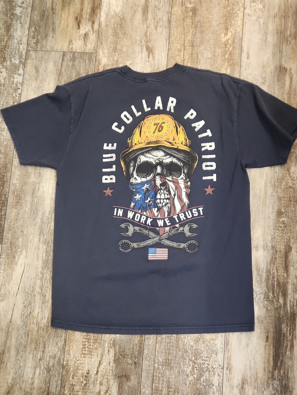 Howitzer Blue Collar Patriot Graphic Tee - Navy